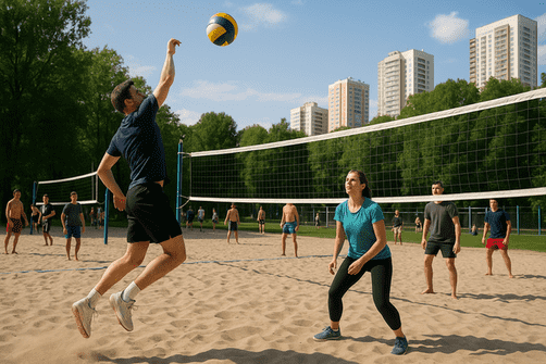 Где играют в волейбол: от уличных площадок Москвы до профессиональных арен