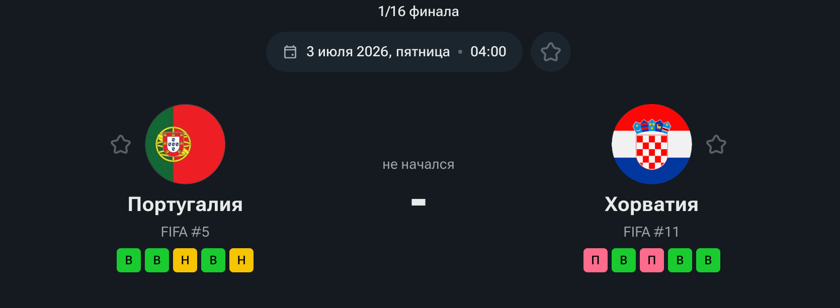 Португалия — Хорватия, 03.07.26